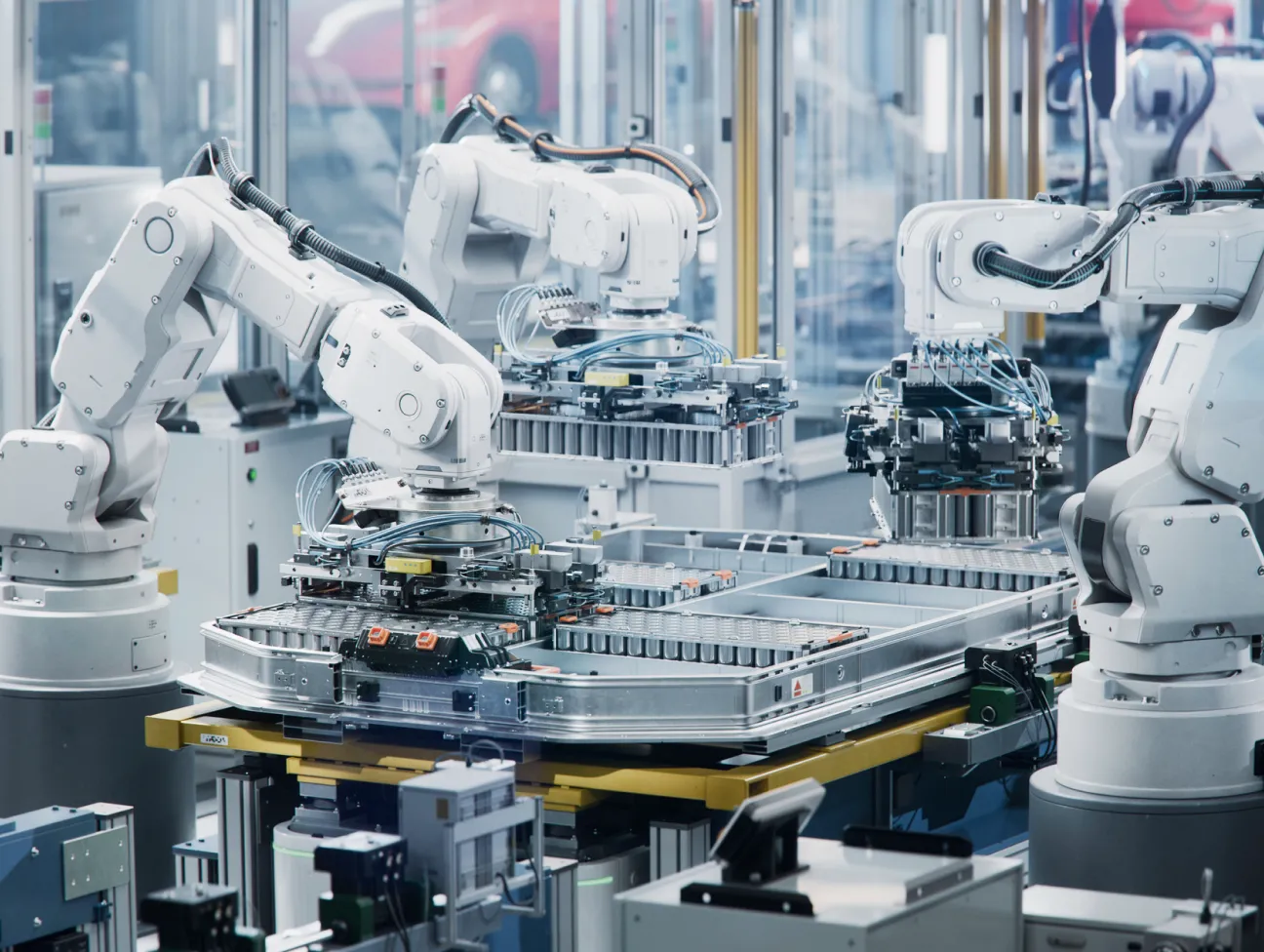 Advanced manufacturing floor with equipment