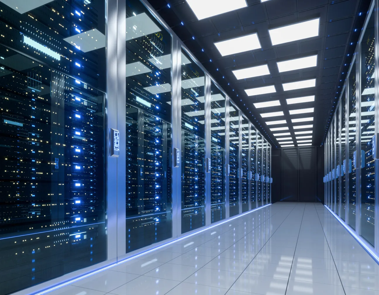 Data center with server infrastructure