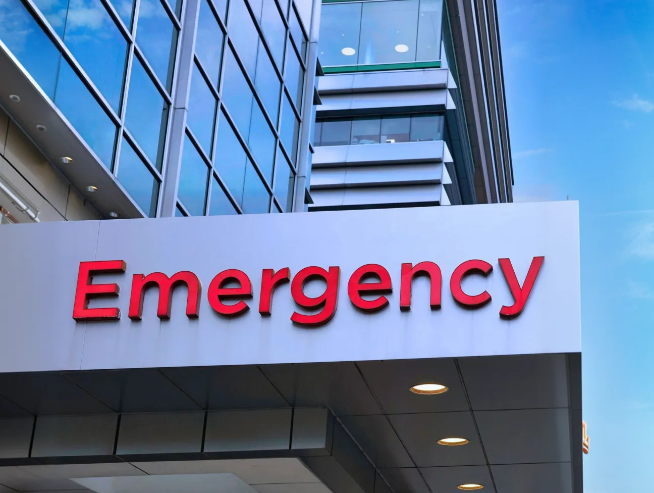 Modern hospital facility exterior