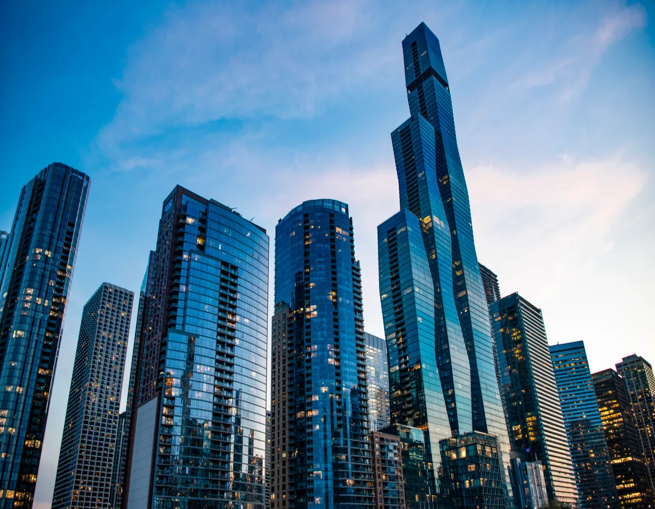 Commercial office buildings skyline
